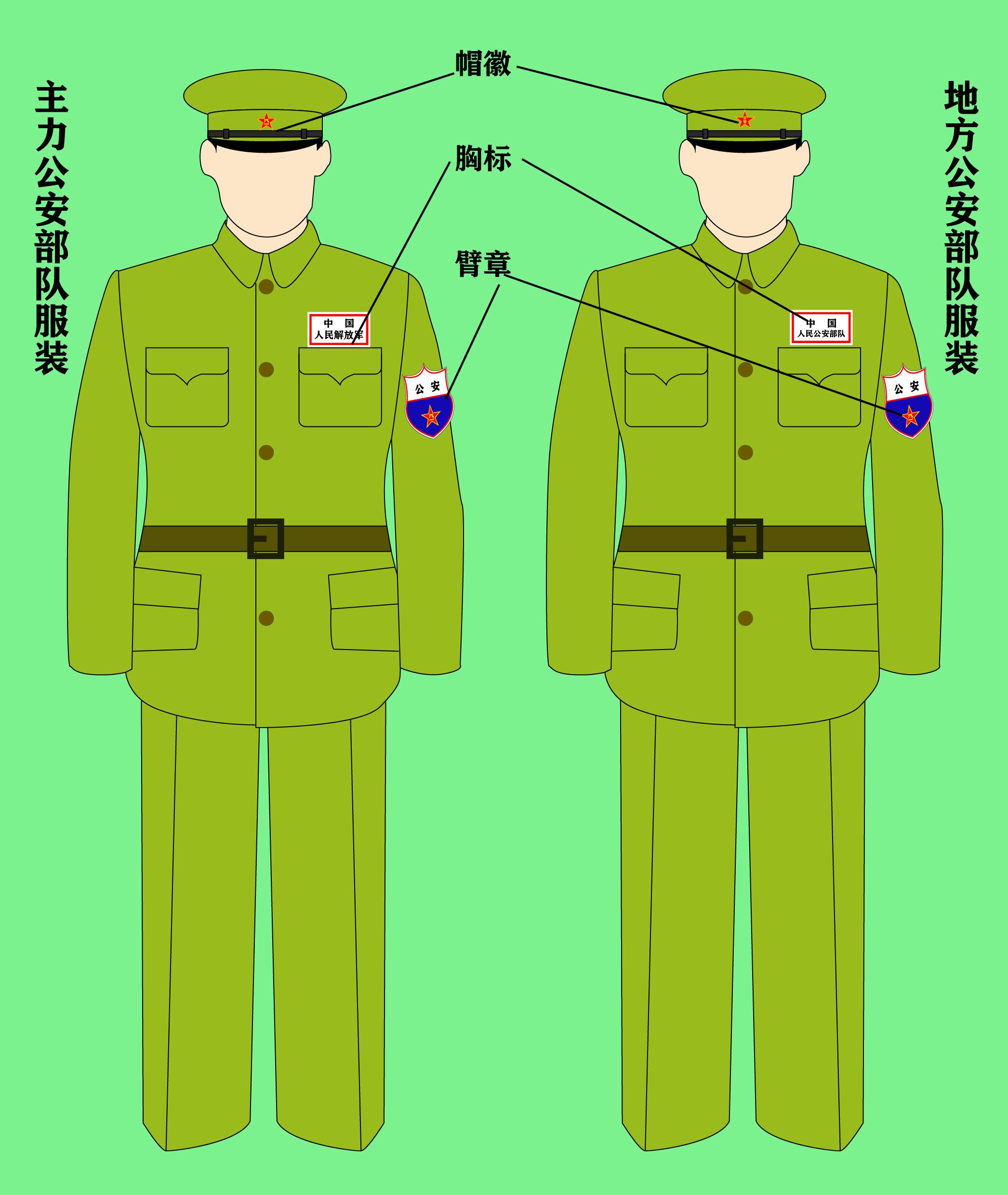 武警全套服装一览表，武警全套服装概览