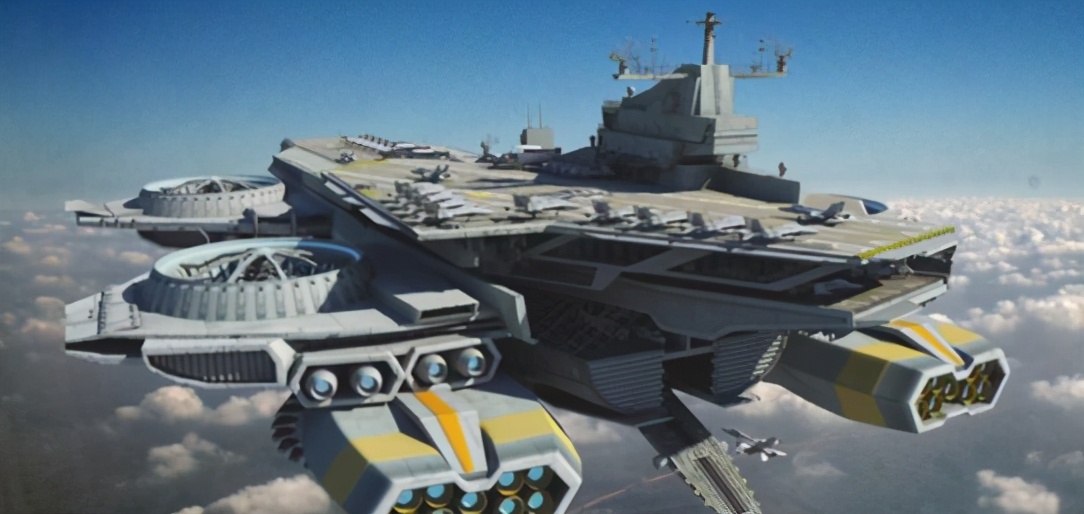 航天母舰概念图，探索未来海洋与太空的交汇点，航天母舰概念图揭秘，海洋与太空的交汇点探索之旅