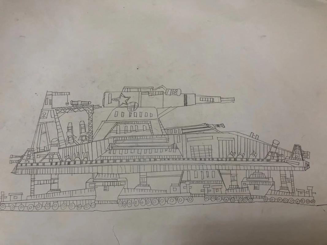 古斯塔夫巨炮简笔画
