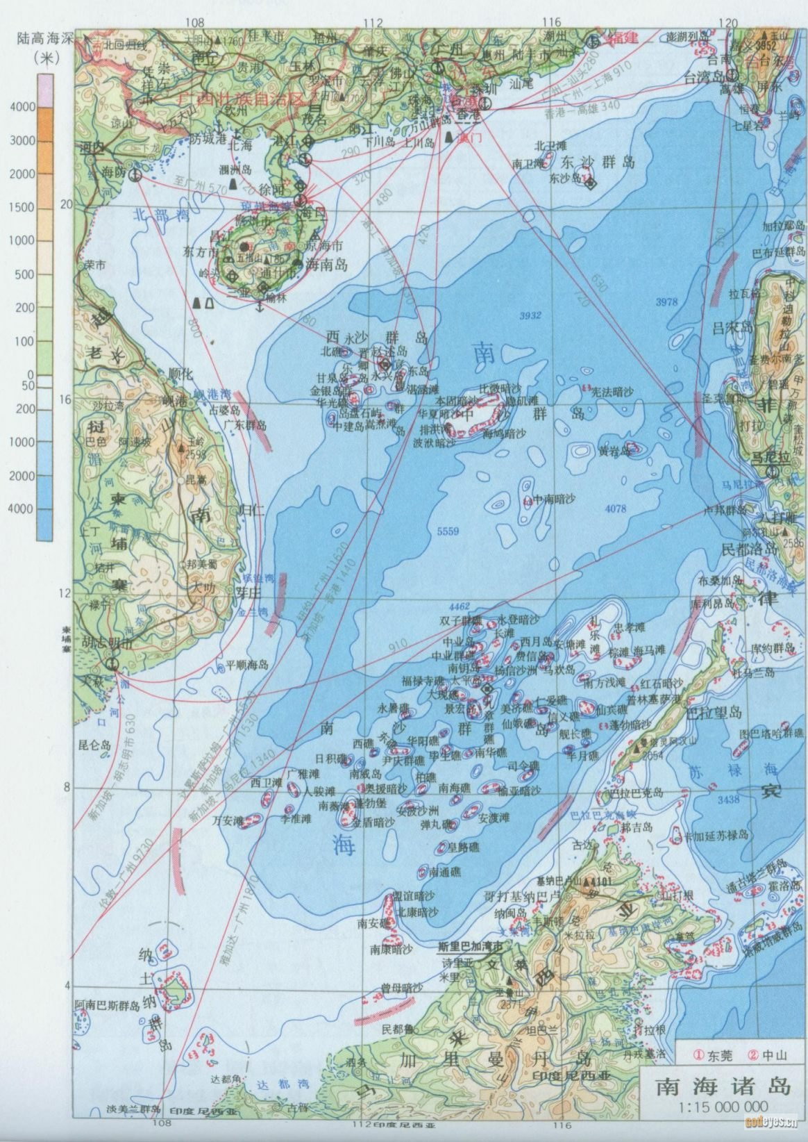 南海位置图，揭示中国南海的地理概况及其重要性，南海地理概况与重要性揭秘，中国南海位置图解析