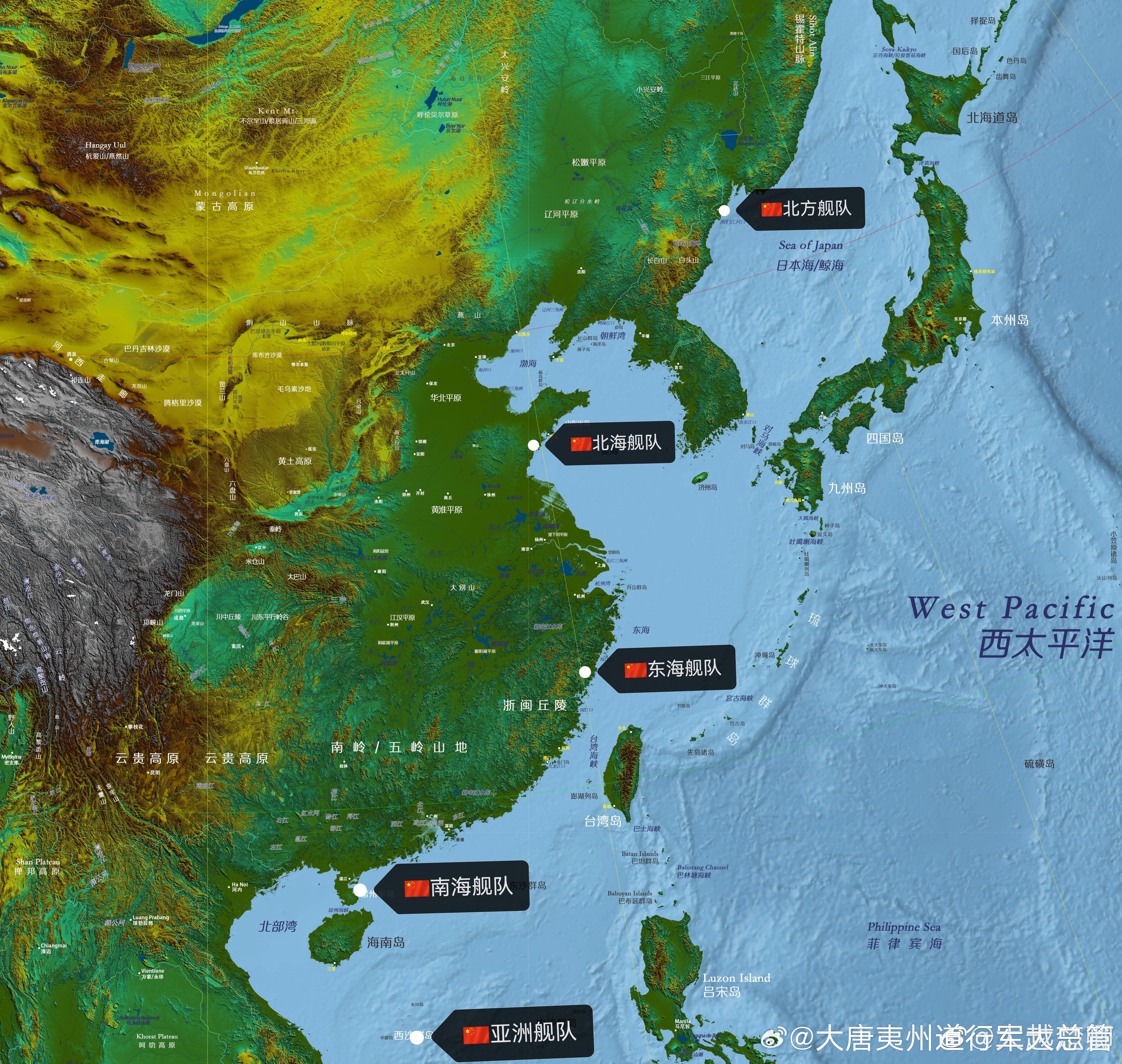 中国海军舰队分布概览，中国海军舰队分布概览，实力与布局解析