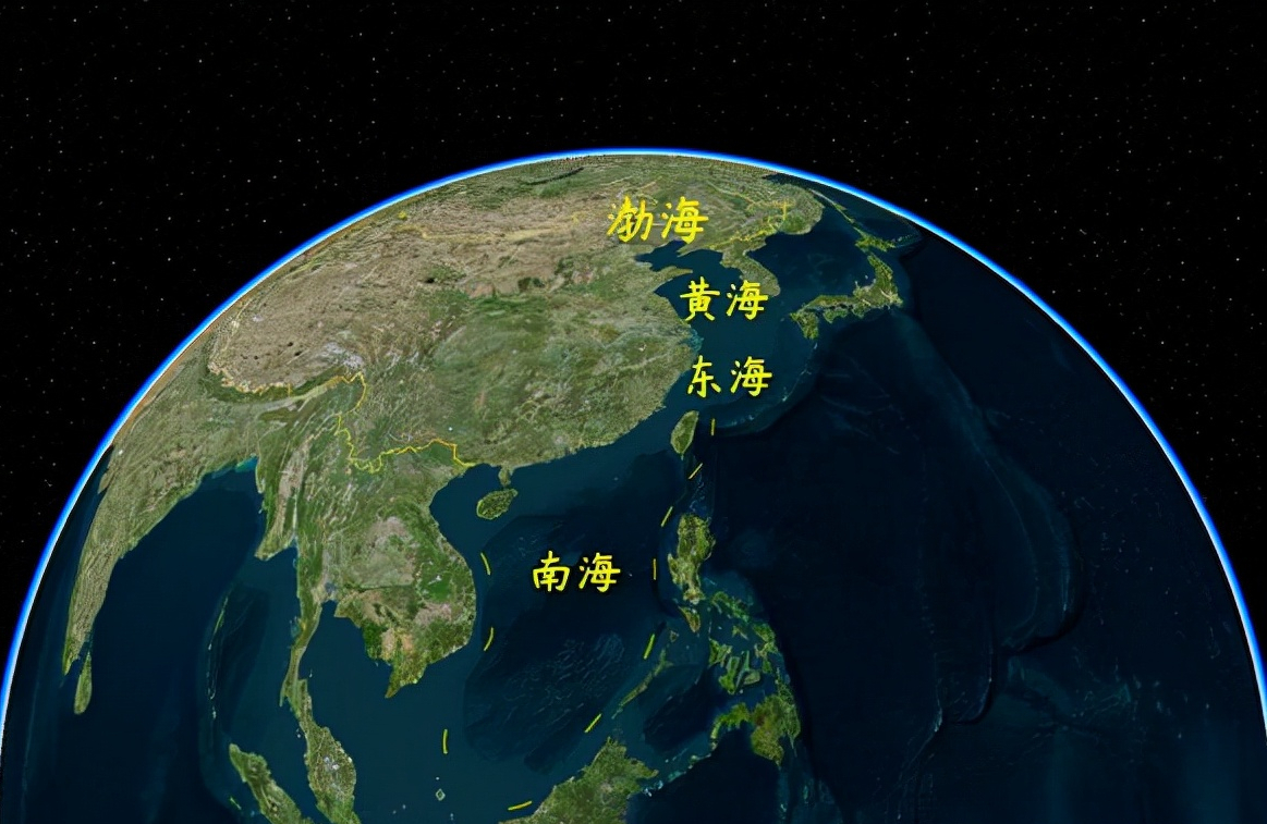 黄海渤海东海南海地图,揭示中国海域的地理奥秘,中国海域揭秘,黄海渤海东海南海地图全解析