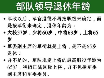 少将退休年龄，政策变迁与未来展望，少将退休年龄政策变迁及未来展望