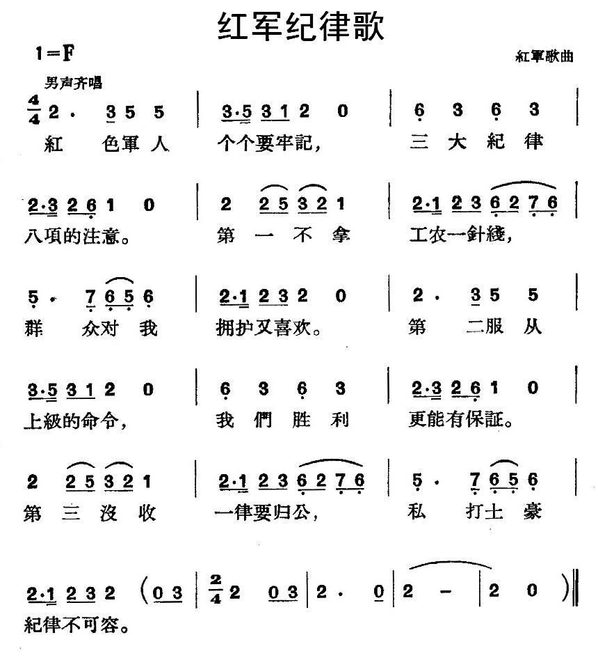 红军纪律歌歌词,历史的回响与时代的传承,红军纪律歌,历史的回响与时代传承的旋律