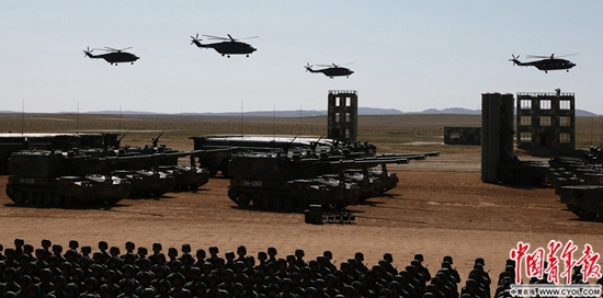 中国大型军演朱日和,战略演练与国防力量展示,中国朱日和大型军演,战略演练与国防力量瞩目展示