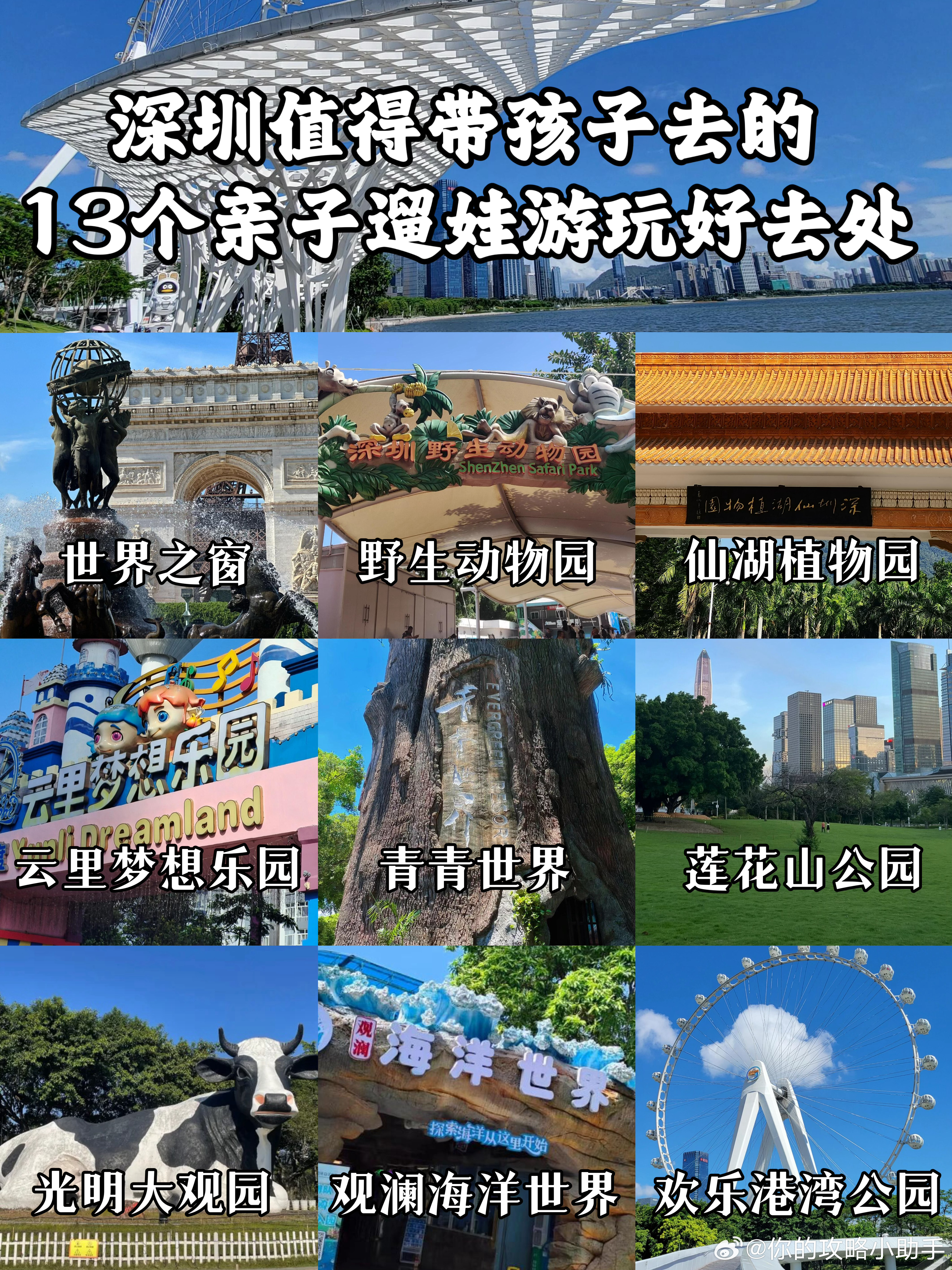 深圳最适合带孩子去玩的地方,深圳亲子游玩胜地推荐,带孩子必去的场所