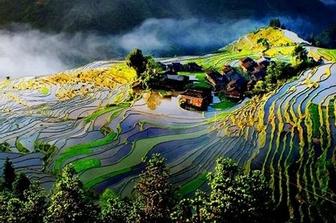 龙胜梯田,自然与人文的绝美交响,龙胜梯田,自然与人文的和谐交响乐章