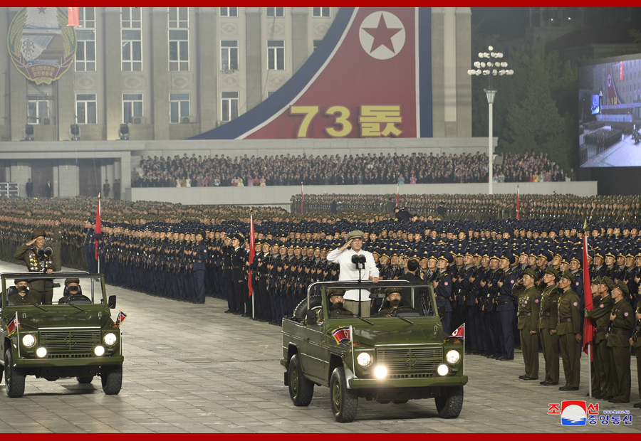 朝鲜建国73周年阅兵式,展现国家力量与荣耀,朝鲜庆祝建国73周年阅兵式,国家力量与荣耀的展现