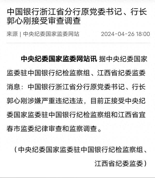 中国银行行长被查事件最新消息深度解析，中国银行行长被查事件最新深度解析